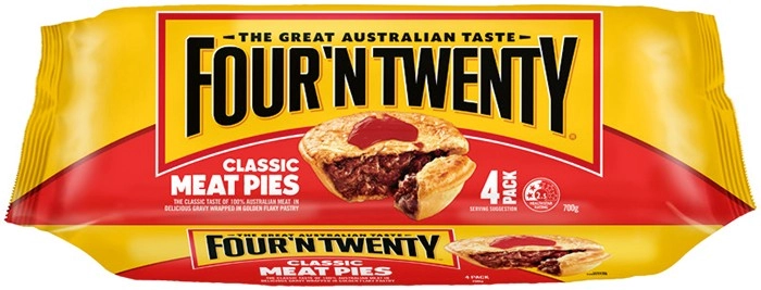 Four'N Twenty Meat Pies 4 Pack Selected Varieties