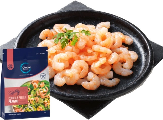 Global Seafoods Cooked & Peeled Prawns 300g