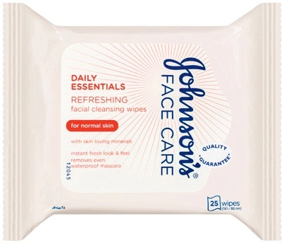 Johnson's Facial Cleansing Wipes 25 Pack Selected Varieties