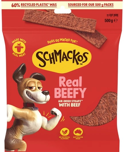 Schmackos Strapz or Stix Value Pack 500g Selected Varieties