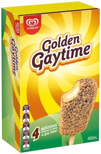 Streets Golden Gaytime Ice Cream 4 Pack or Streets Ice Cream Tub 1 Litre Selected Varieties