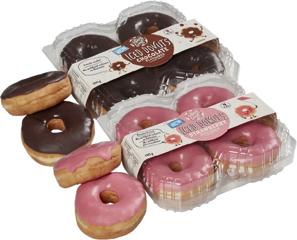 The Happy Donuts Co. Iced Donuts or Jam Balls 4 Pack Selected Varieties