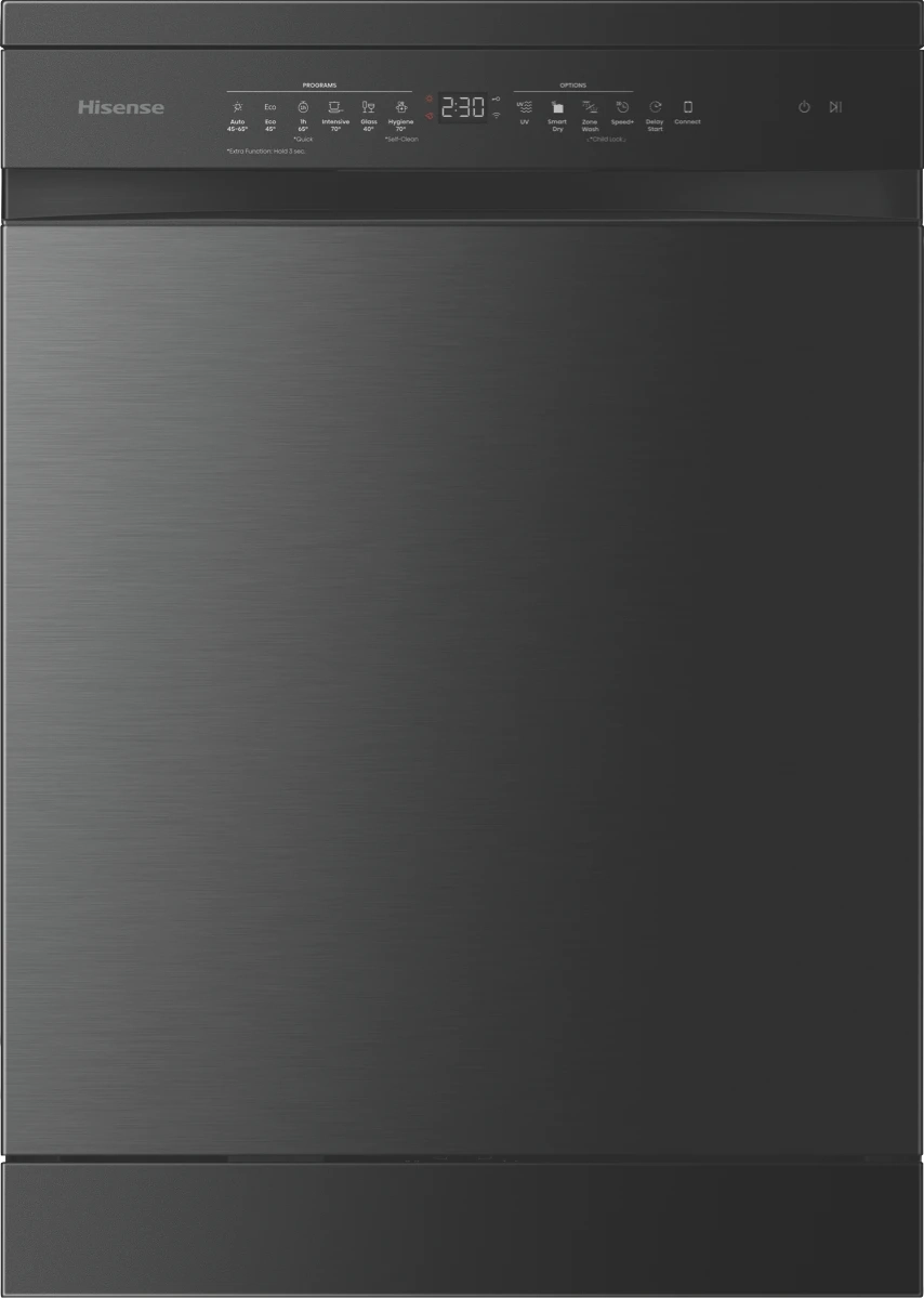 Hisense Freestanding Dishwasher - Black Steel