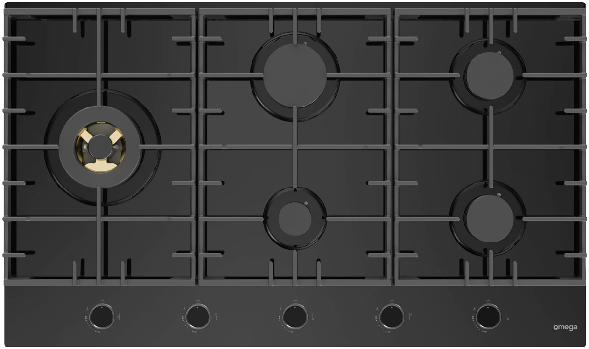 Omega 90cm Gas on Glass Cooktop