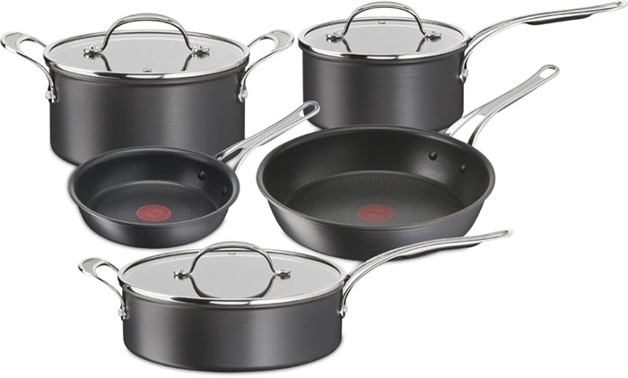 Jamie Oliver by Tefal 5pc Cooks Classic Induction Hard Anodised Cookware Set