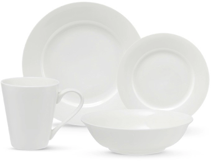 Maxwell & Williams 16pc White Basics Cosmopolitan Rim Dinner Set