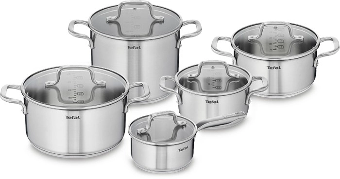 Tefal 5pc Virtuoso Induction Stainless Steel Cookware Set