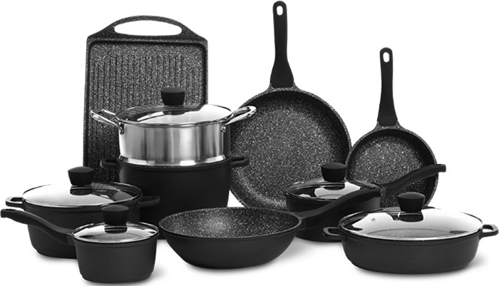 The Cooks Collective 10pc Classic Non-Stick Cookware Set