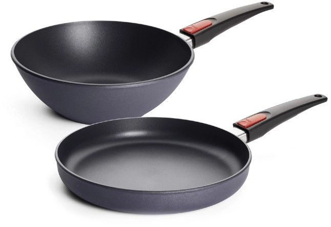 WOLL Diamond Lite Detachable Handle Induction 26cm Stir-Fry and 28cm Frypan Set