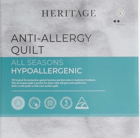 Heritage Anti Allergy Quilt