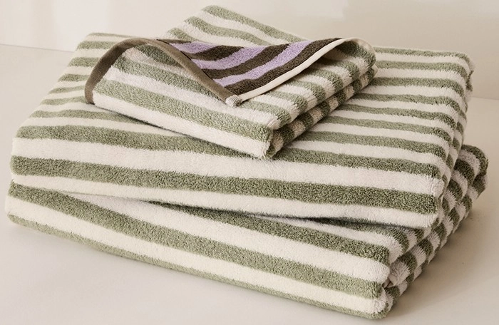 Sheet Society Tommy Cotton Towels in Rae Stripe