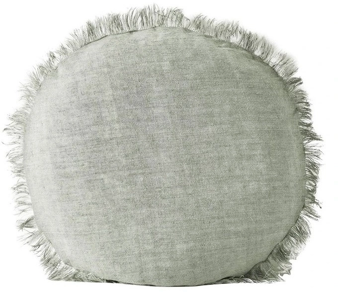 Aura Home Vintage Linen Fringe Cushions