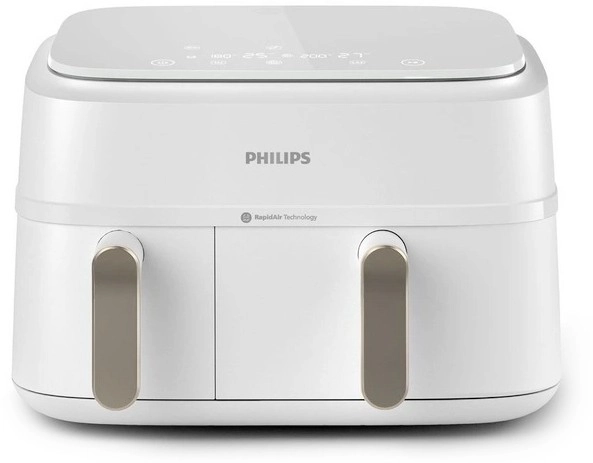 Philips 3000 Series Dual Basket Airfryer in White