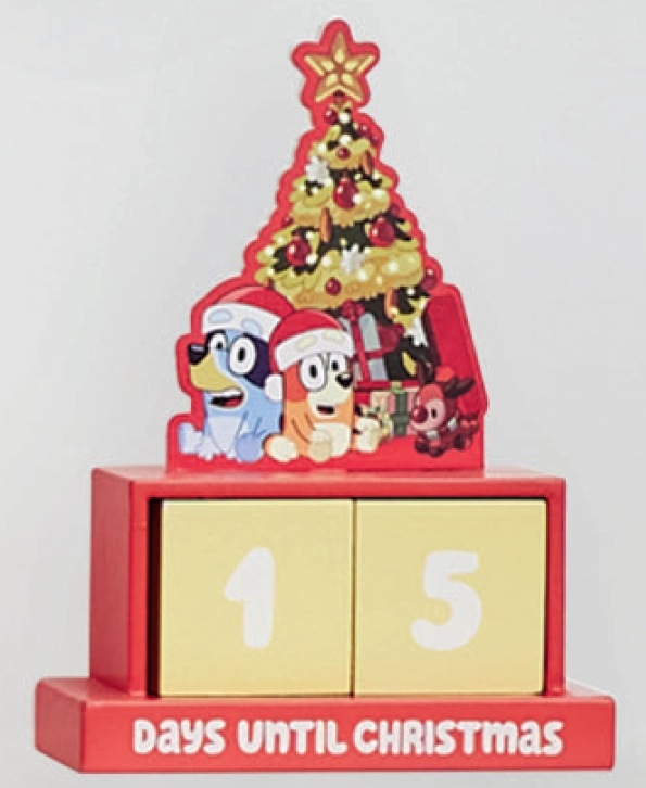 Bluey Wood Countdown Blocks