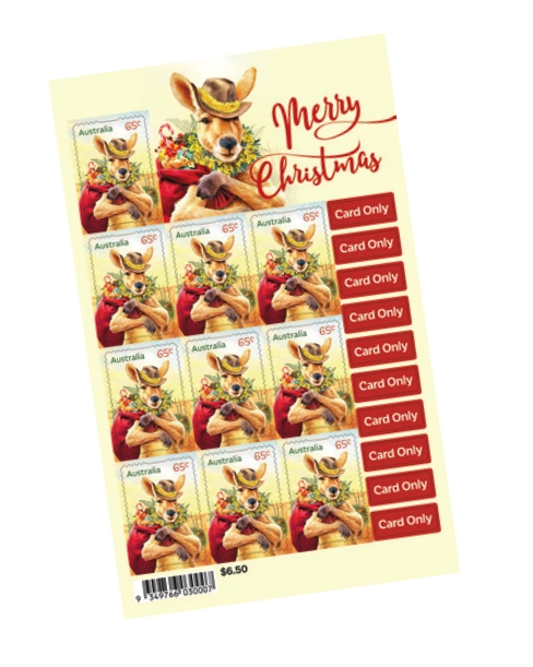 Christmas 2024 Stamps – Sheetlet of 10 - Kangaroo