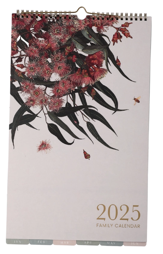 Meryl Bell Coral Gum Leaf Calendar 2025