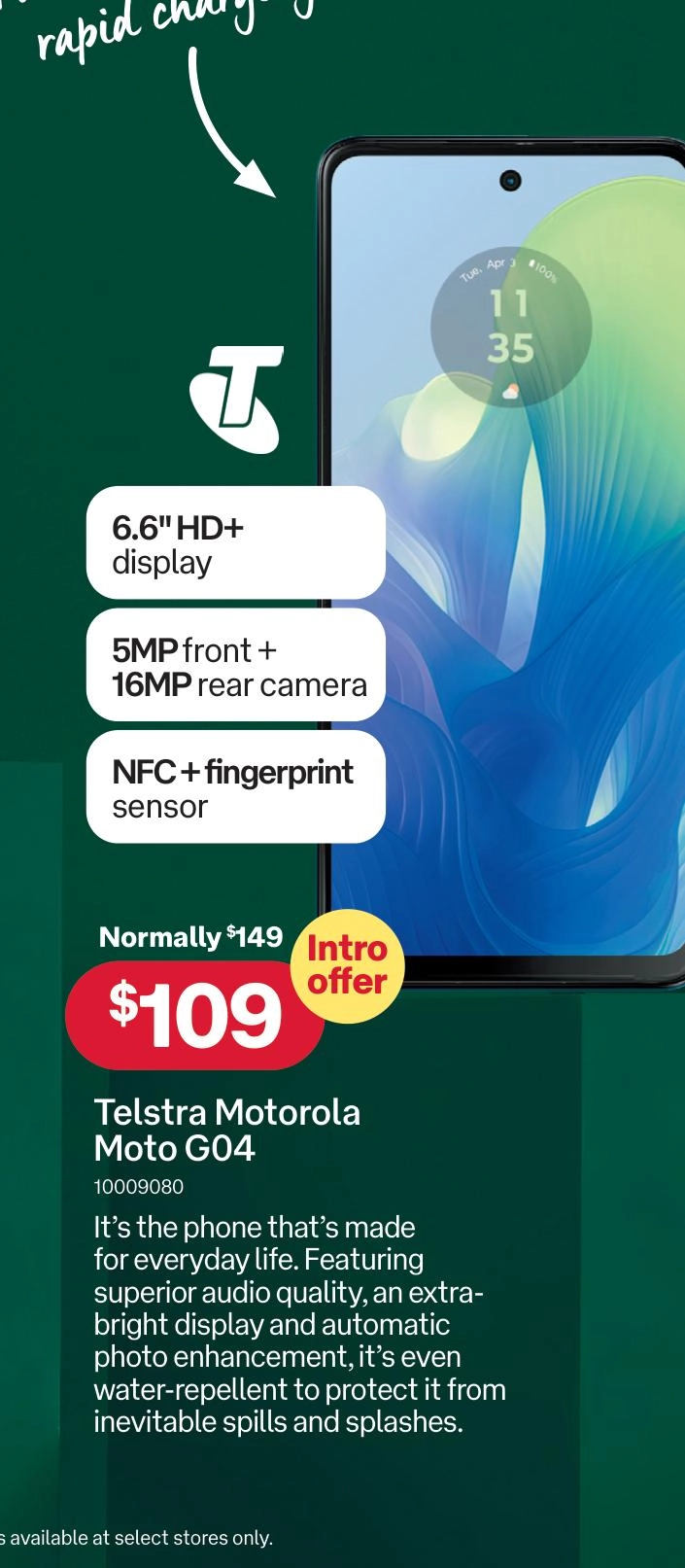 Telstra Motorola Moto G04