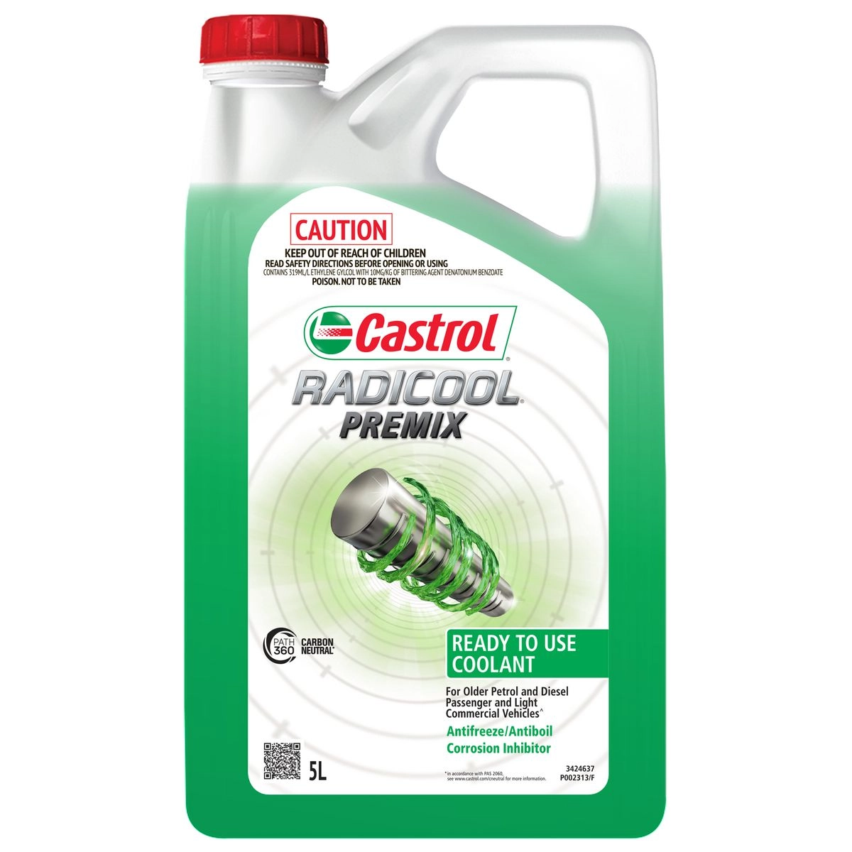 Castrol Radicool Premix Green Coolant 5L - 3424637