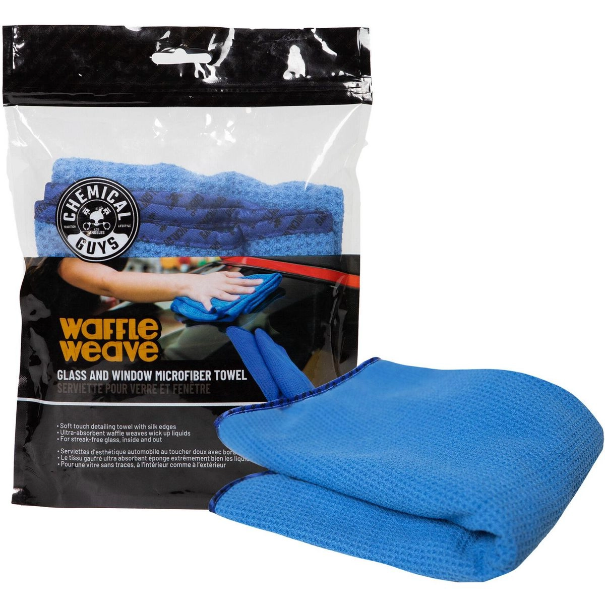 Chemical Guys Waffle Weave Glass and Window Microfibre Towel - MIC708