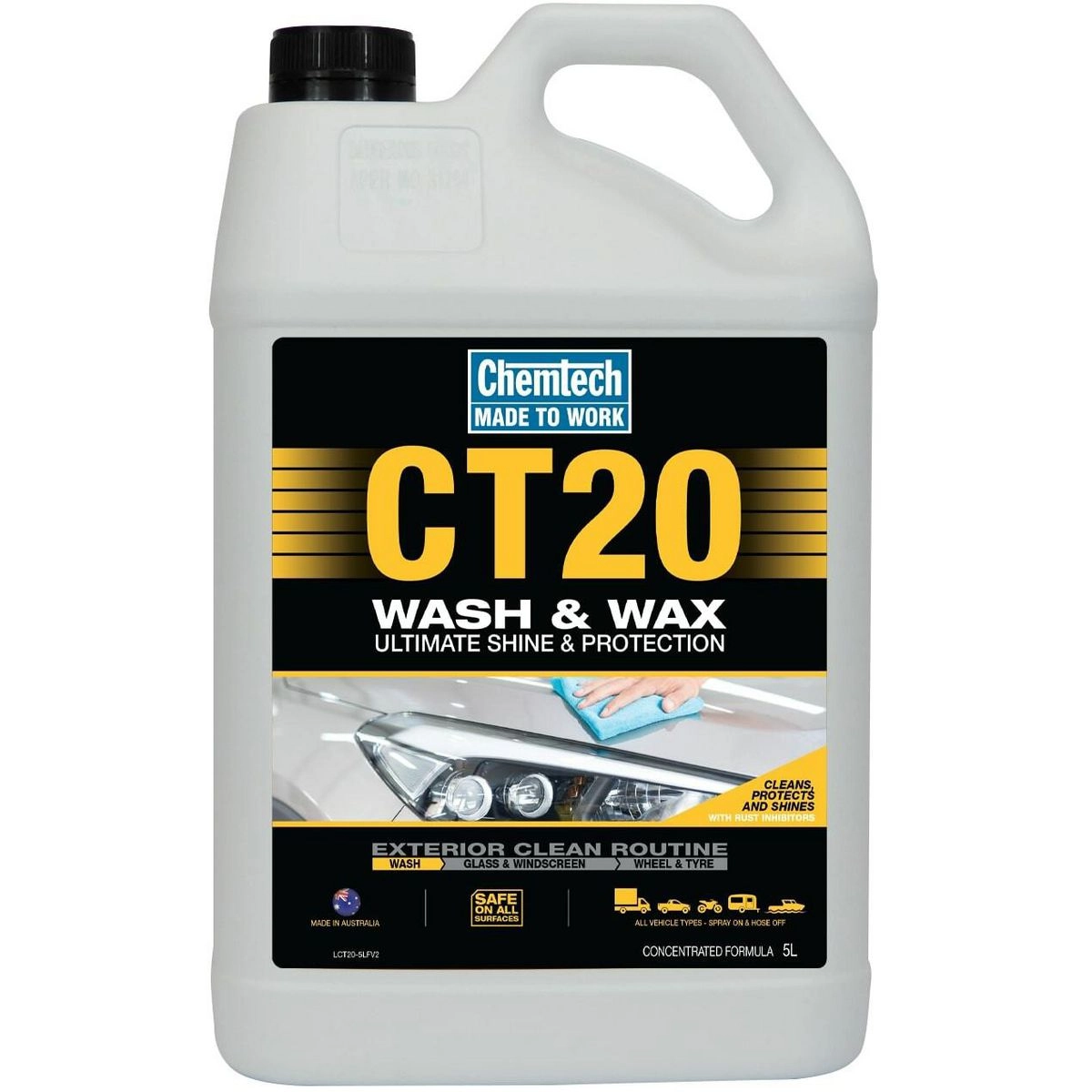 Chemtech CT20 Wash & Wax 5L - CT20-5L