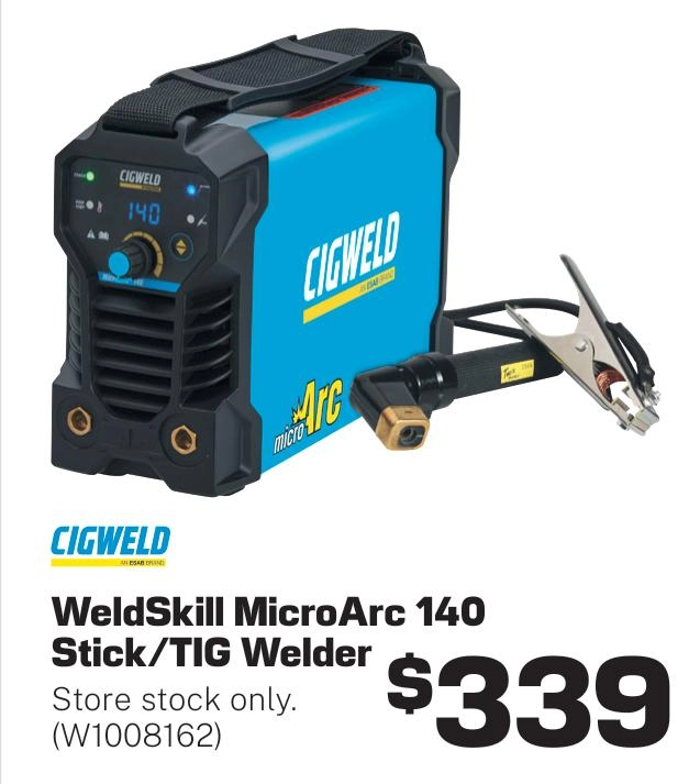 Cigweld WeldSkill MicroArc 140 Stick/TIG Welder - W1008162