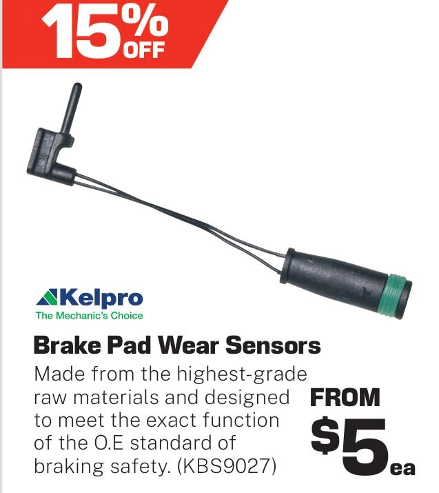 Kelpro Brake Pad Wear Sensors