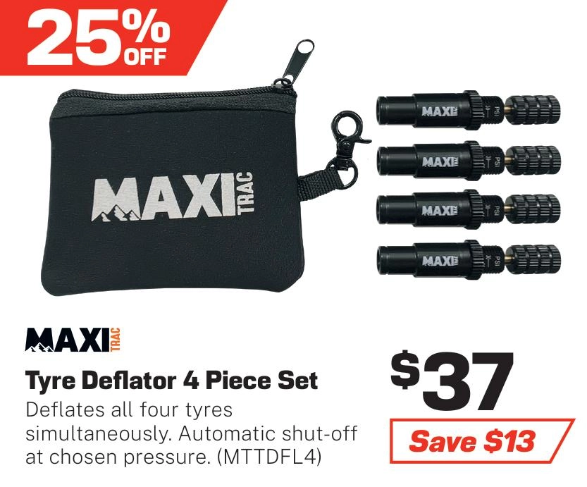 Maxi Trac Tyre Deflator Kit - 4 Piece