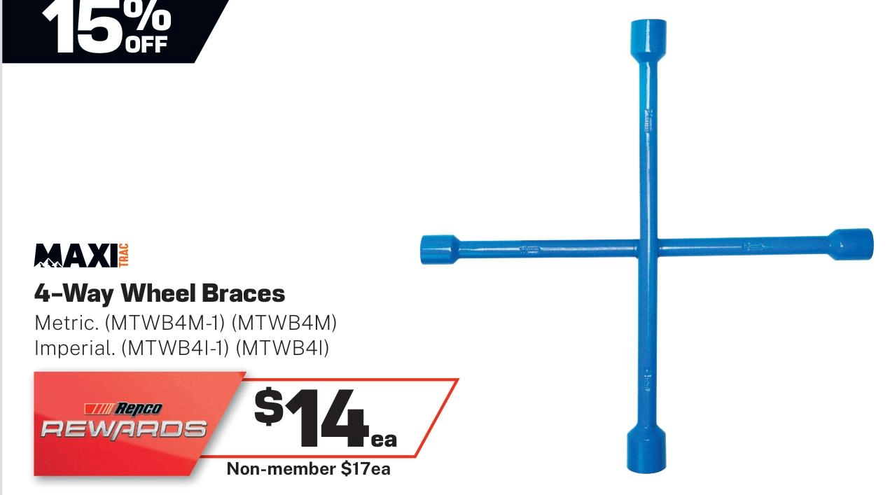 Maxitrac 4-Way Wheel Braces