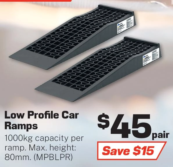 Mechpro Blue Low Profile Car Ramps Set 1000kg - MPBLPR