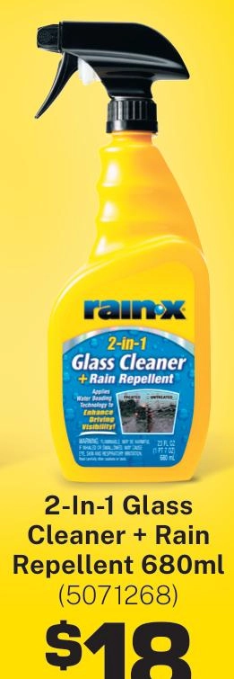 Rain-X 2-In-1 Glass Cleaner + Rain Repellent 680ml - 5071268