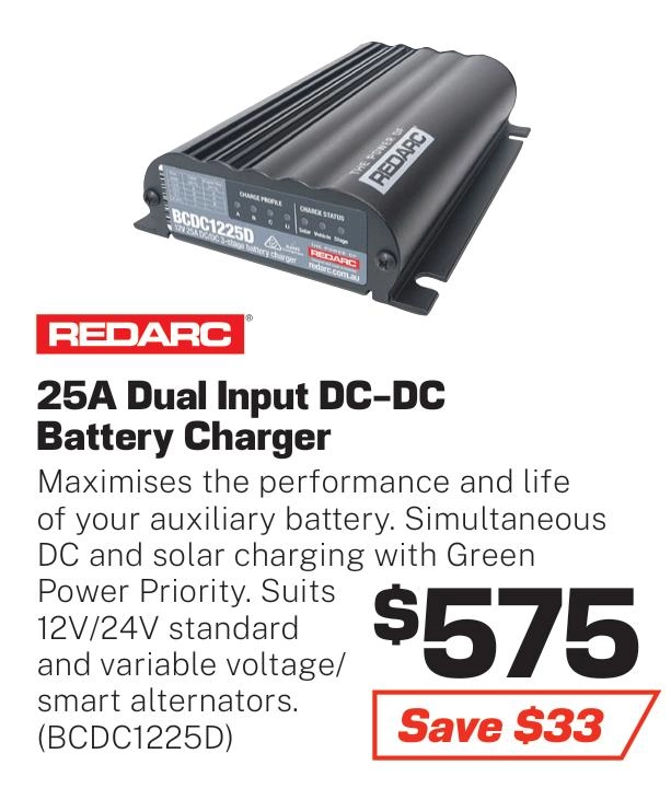 Redarc DC to DC Battery Charger 12V 25A - BCDC1225D