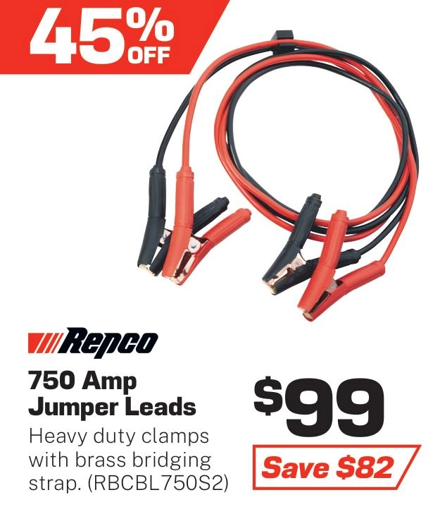 Repco Jumper Leads 750A 3.5m - RBCBL750S2