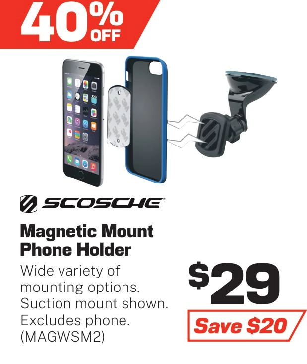 Scosche Dash Mount Magnetic Car Phone Holder - MAGWSM2