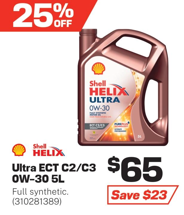 Shell Helix Ultra ECT C2/C3 0W30 Engine Oil - 310281389