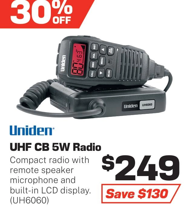 Uniden UHF CB 5 Watt Remote Speaker MIC Radio - UH6060