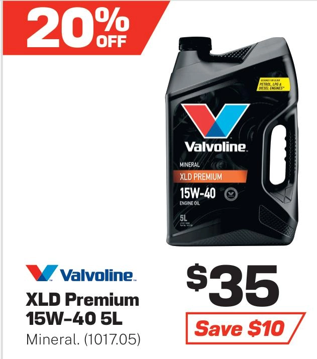 Valvoline XLD Premium 15W-40 Engine Oil 5L - 1017.05