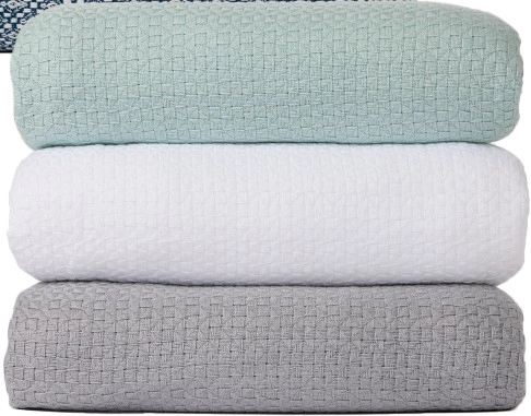 50% off KOO Basket Weave Bamboo Cotton Blanket White 220 x 240cm