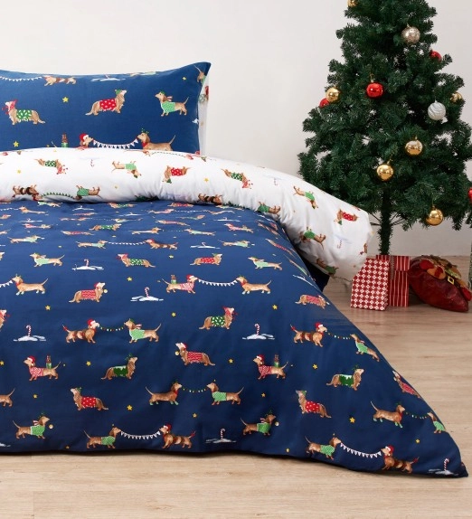 Jolly & Joy Puppy Claus Quilt Cover Set