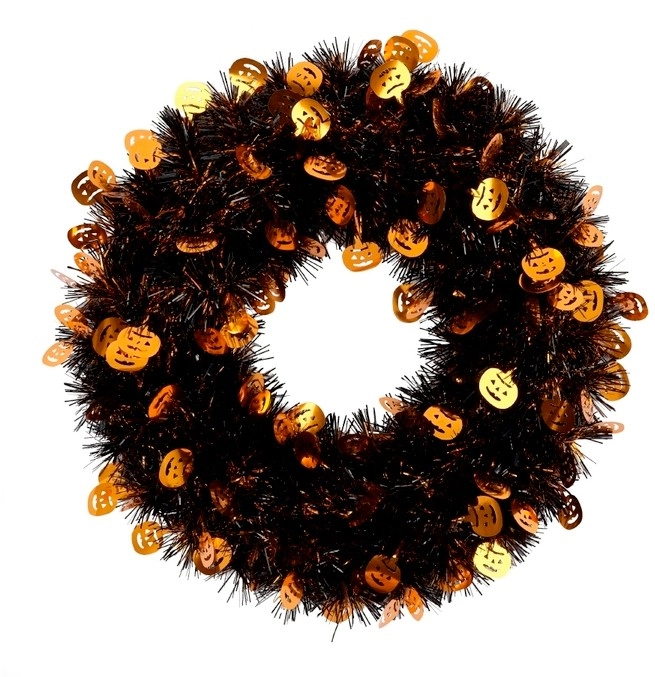 Tinsel Wreath Pumpkin