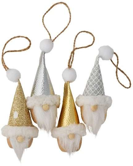 Jolly & Joy Felt Gnome Ornament 4 Pack