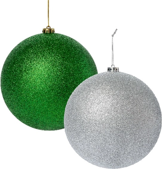 Jolly & Joy Glitter Bauble 20cm