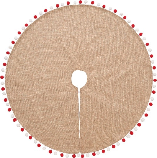 Jolly & Joy Hessian Pompom Tree Skirt