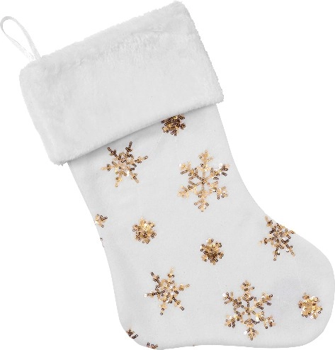 Jolly & Joy Snow White & Gold Stocking