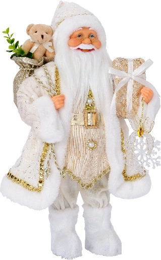 Jolly & Joy Standing Gold Santa 45cm