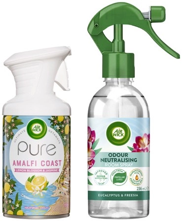 Air Wick Odour Neutralising Room Spray 236mL or Pure Ultimate Getaways Aerosol Air Freshener 159g