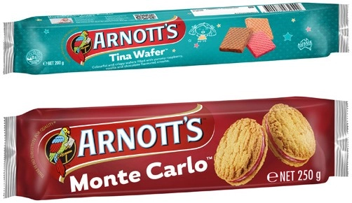 Arnott's Creams or Tina Wafer Biscuits 200g-250g