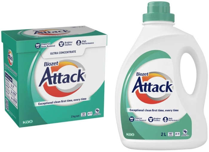 Biozet Attack Regular Laundry Liquid 2 Litre or Powder 2kg