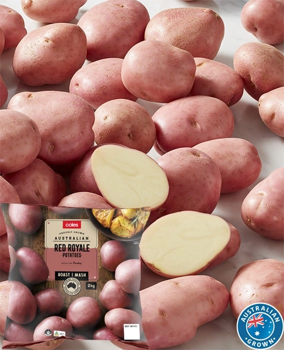 Coles Australian Red Royale Potatoes 2kg Bag