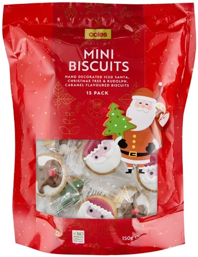 Coles Christmas Cookies 15 Pack 360g