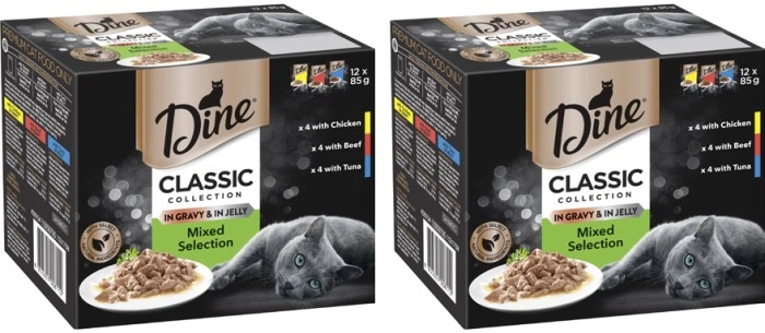 Dine Classic Collections Cat Food Pouch 12x85g